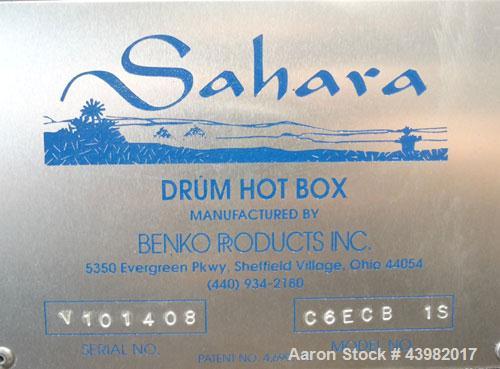 Used Benko Products Drum Hot Box, Model C6ECB-1S. 304 Stainless steel interior. Chamber dimensions with the doors closed is 33” Front to Back x 52” Left to Right x 75 ½” High.(2) Front hinged doors, ...