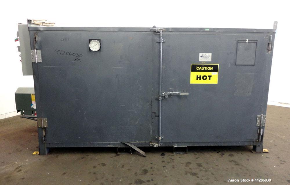 Used Benko Products Sahara Drum Heater, Model S8-C-CS, Carbon Steel. Interior 111.75” wide x 55.25” deep x 47.5” tall. Capacity (8) drums, or (2) totes, 8000 pounds total capacity. Stem heated at 200...