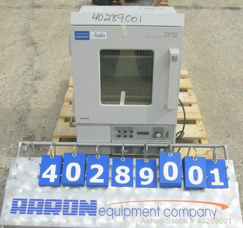 Used Scientific Products vacuum drying oven, 1 cubic foot capacity, model DP-32, 304 stainless steel. Chamber 12" wide x 12" tall x 12" deep. (2) shelves, provision for (4) total. 60 hz, 115 volt, 10...