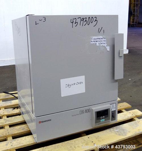 Used Yamato Gravity Convection Oven, Model DX 400. Approximately 2.6 cubic feet. Chamber size 17-3/4” wide x 15-3/4” high x 16-1/8” deep. Approximate operating temperature Ambient +5 degrees C to 300...