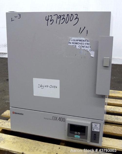 Used Yamato Gravity Convection Oven, Model DX 400. Approximately 2.6 cubic feet. Chamber size 17-3/4” wide x 15-3/4” high x 16-1/8” deep. Approximate operating temperature Ambient +5 degrees C to 300...