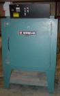 USED: Grieve electric oven, model AG-500. 12 kw, max temp 500 deg F. 460V, 17 amps, 3/60, 1/2 hp motor. Chamber is carbon steel and has provision for 5 shelves, 4 included. Shelves are 35