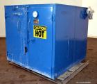 Used Heat-Pro Low Profile Drum Heating Oven, Model HPSCL4-C3, Carbon Steel. Heating medium saturated steam up to 200 psig, 34 square feet heating surface area, capacity (4) 55 gallon drums. Chamber a...