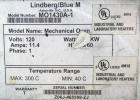Used Lindberg Blue M Mechanical Oven, Model MO1430A-1. 304 stainless steel. 1.8 cubic feet chamber 13