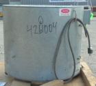 Used Ohmtemp 55 Gallon Drum Heater, model SWL-55-2301, carbon steel. Wrap-around design. Approximate 24
