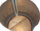 Used Ohmtemp 55 Gallon Drum Heater, model SWL-55-2301, carbon steel. Wrap-around design. Approximate 24