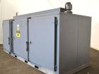 Used Benko Products Sahara Electric Drum Heater, Model 036E12-CS, Carbon Steel. Interior 172’’ wide x 55’’ deep x 48’’ tall. Capacity 12 drums, (6) 1.5 kw electric heating elements, temperature range...