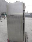 Used Stokes Drying Cabinet, Model 38-7, 304 stainless steel. Opening 40 wide x 63 tall x 30 deep. Includes a stainless steel roll out cart with (24) aluminum trays, 35 wide x 27 deep, spaced 1 apart....
