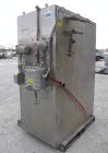 Used Stokes Drying Cabinet, Model 38-7, 304 stainless steel. Opening 40 wide x 63 tall x 30 deep. Includes a stainless steel roll out cart with (24) aluminum trays, 35 wide x 27 deep, spaced 1 apart....