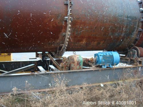 Unused-Used Portable Aggregate Dryer. 8’ diameter X 36’ long, Carbon steel construction. Dryer was rebuilt in 2005, Fully Flighted, 75 HP Saddle chain drive, 75HP Siemens premium efficiency motor. In...