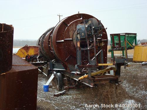 Unused-Used Portable Aggregate Dryer. 8’ diameter X 36’ long, Carbon steel construction. Dryer was rebuilt in 2005, Fully Flighted, 75 HP Saddle chain drive, 75HP Siemens premium efficiency motor. In...