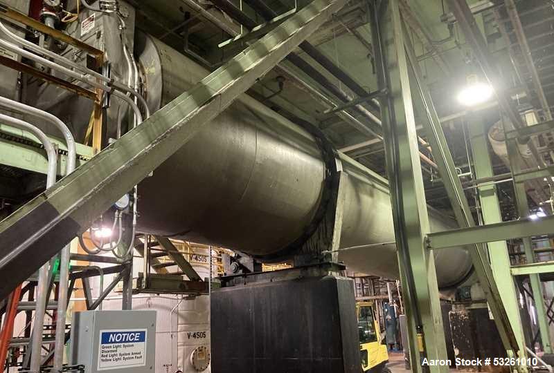 Used FMC 8' x 60' Sanitary Stainless Steel Rotary Dryer – Steam Heated with IEP Explosion Protection System