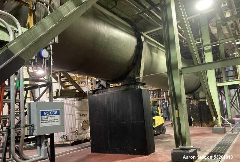 Used FMC 8' x 60' Sanitary Stainless Steel Rotary Dryer – Steam Heated with IEP Explosion Protection System