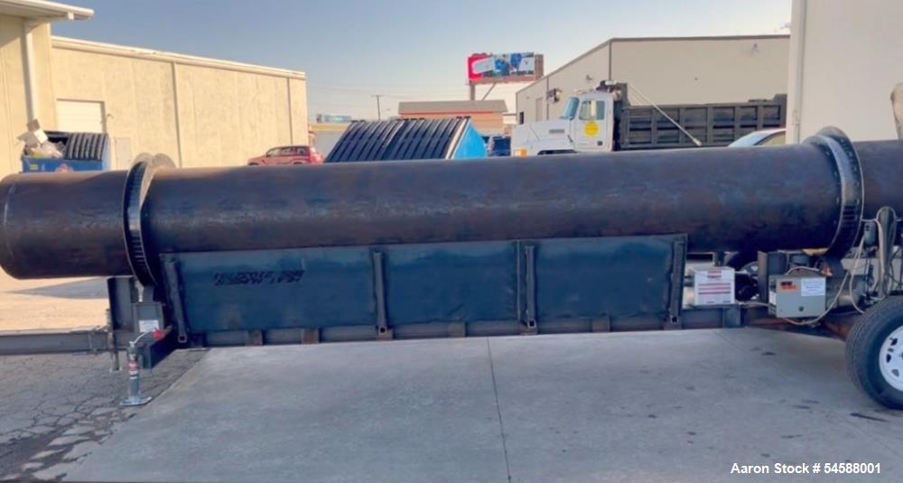 Used Custom-Made 36' x 4' Rotary Dryer – Portable Natural Gas Heated Industrial Drum Dryer
