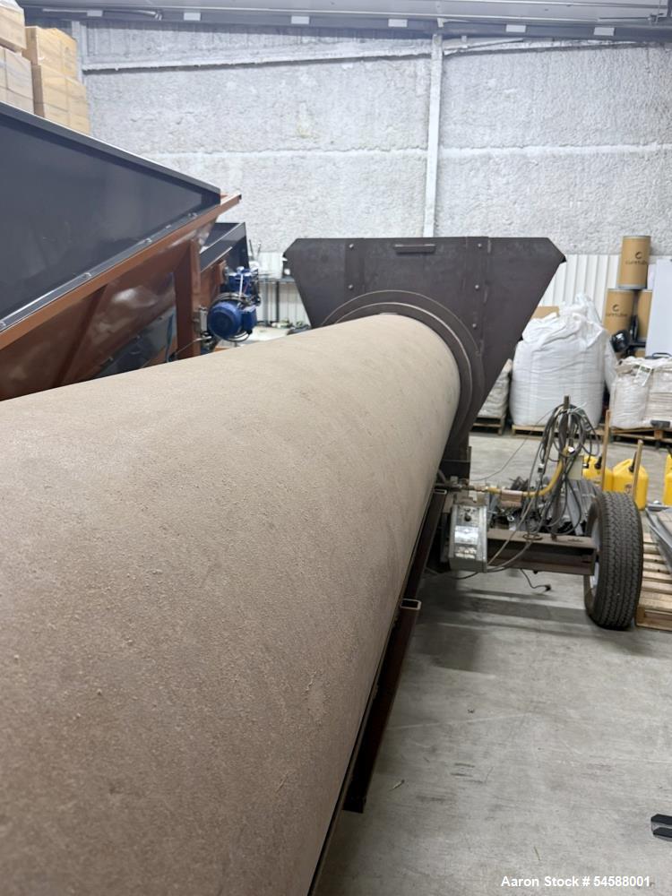 Used Custom-Made 36' x 4' Rotary Dryer – Portable Natural Gas Heated Industrial Drum Dryer