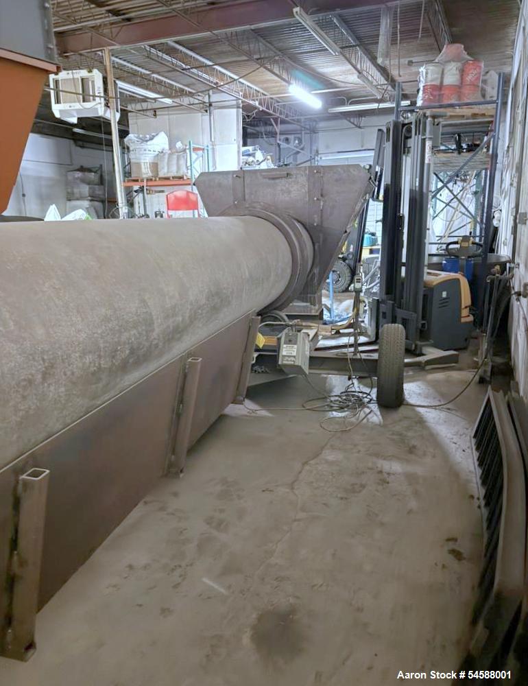 Used Custom-Made 36' x 4' Rotary Dryer – Portable Natural Gas Heated Industrial Drum Dryer