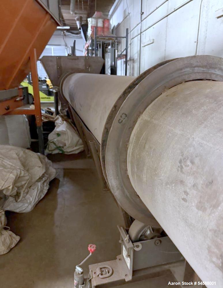 Used Custom-Made 36' x 4' Rotary Dryer – Portable Natural Gas Heated Industrial Drum Dryer