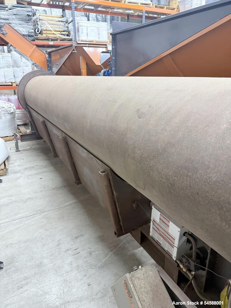 Used Custom-Made 36' x 4' Rotary Dryer – Portable Natural Gas Heated Industrial Drum Dryer