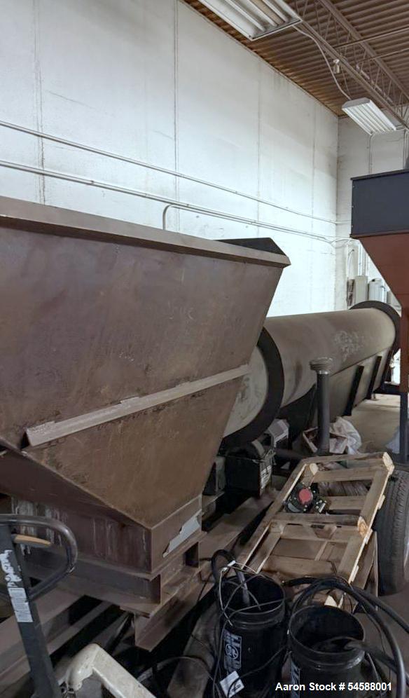 Used Custom-Made 36' x 4' Rotary Dryer – Portable Natural Gas Heated Industrial Drum Dryer