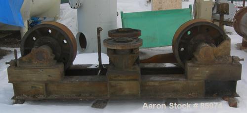USED: (1) Set of trunnions for an approx 12' diameter x 45' longrotary dryer. Trunnion rolls 30" diameter x 11" face. Includes a20 hp, 3/60/220/440 volt, 1750 rpm motor with a Falk reducer, ratio25.8...