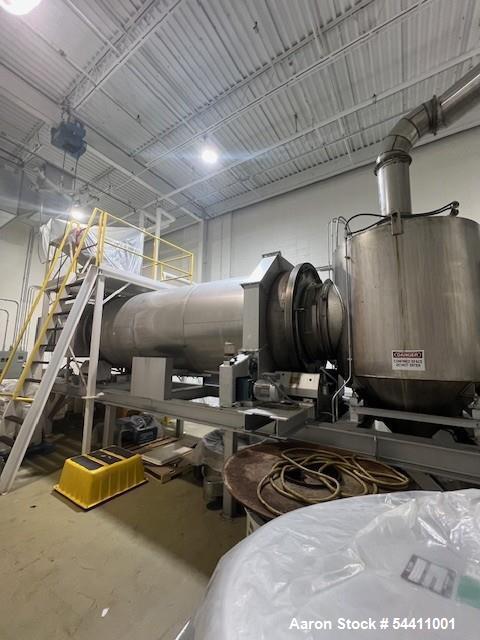 Used Aeroglide Rotary Dryer – Model R1-60-15 NSX, Stainless Steel