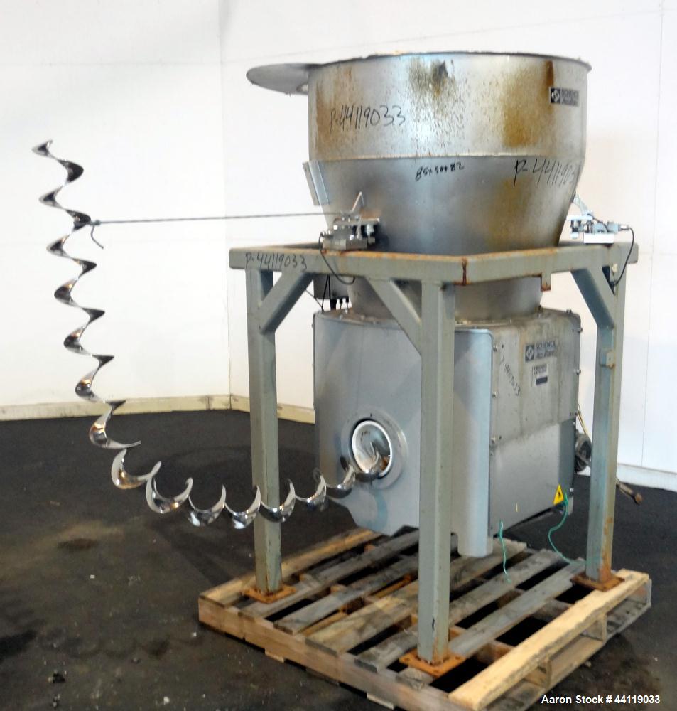 Used Bartlett-Snow Rotary Hot Air Dryer, 316 Stainless Steel. Rated approximate 1500 pounds an hour depending on product. Horizontal chamber 24" diameter x 150" long overall length. Approximate 126 l...