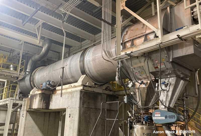 Used BMA Stainless Steel Rotary Dryer/Cooler – 1,600 MM Diameter x 10,000 MM Long – Former Xylitol Service