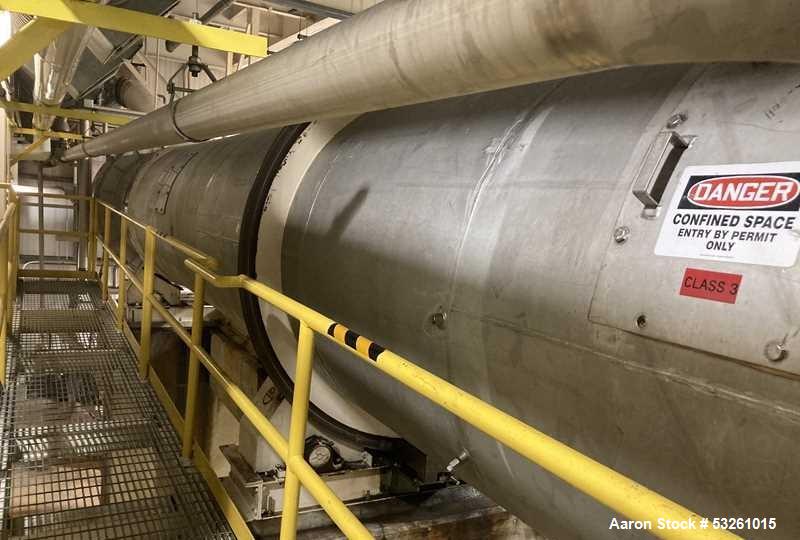 Used BMA Stainless Steel Rotary Dryer/Cooler – 1,600 MM Diameter x 10,000 MM Long – Former Xylitol Service