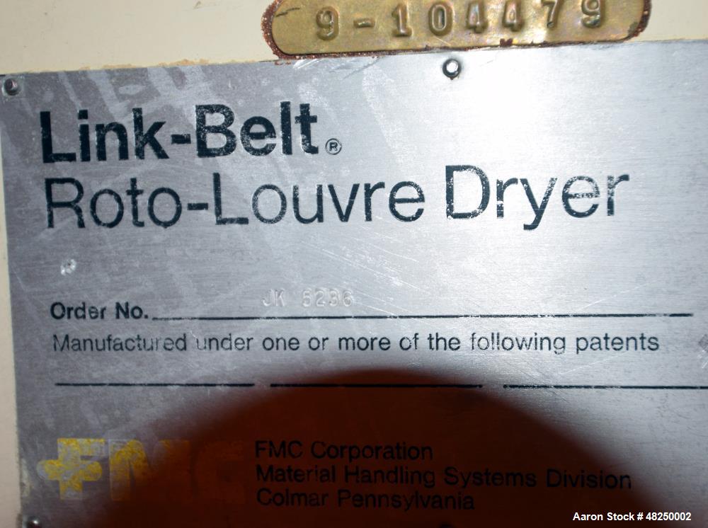 Used FMC Link-Belt Roto-Louvre Spiral Dryer/Roaster