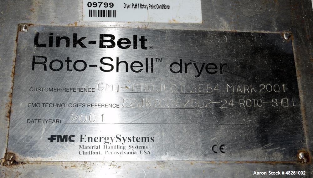 Used FMC Link-Belt Roto-Shell Dryer, Stainless Steel.