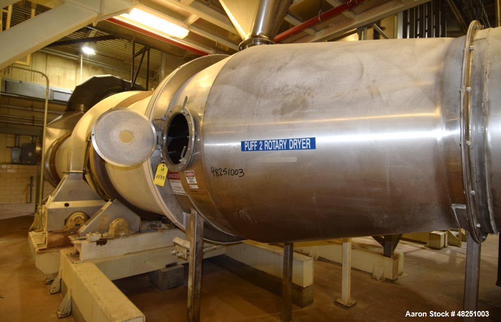 Used FMC Link-Belt Roto-Shell Dryer, Stainless Steel.