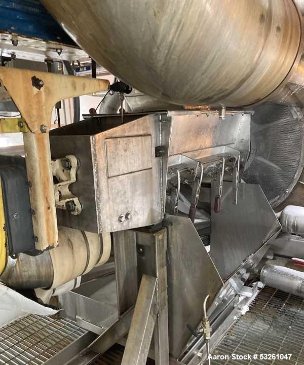 Used FMC Model EL-103 Stainless Steel Rotary Dryer – 4.5' Diameter x 20' Long Steam Heated Dryer