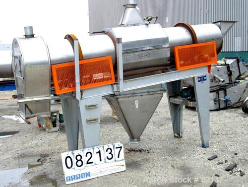 USED: Griffin and Company Conditioning Cylinder, 304 stainless steel. 20" diameter x 10' long tube with 4" wide x 1/8" thick internal flights. Approximate 18" long middle screen section for heating o...