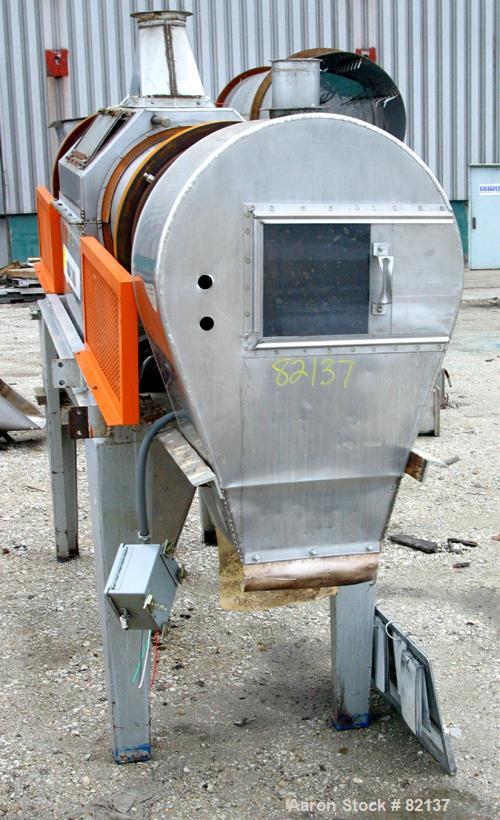 USED: Griffin and Company Conditioning Cylinder, 304 stainless steel. 20" diameter x 10' long tube with 4" wide x 1/8" thick internal flights. Approximate 18" long middle screen section for heating o...