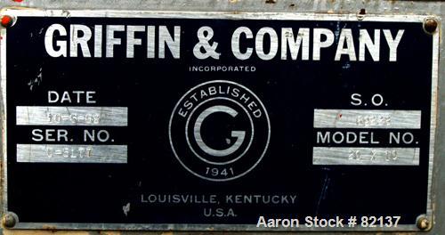 USED: Griffin and Company Conditioning Cylinder, 304 stainless steel. 20" diameter x 10' long tube with 4" wide x 1/8" thick internal flights. Approximate 18" long middle screen section for heating o...