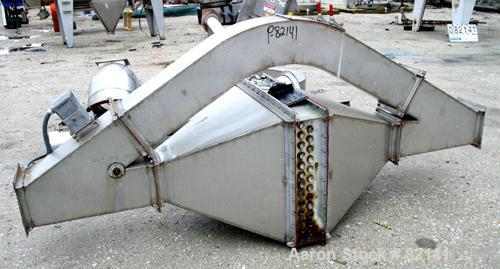USED: Griffin and Co Conditioning Cylinder, 304 stainless steel. 48" diameter x 16' long tube with internal pins. Feed chute, end discharge hood. Driven by an approximate 1 hp, 3/60/230/460 volt, 175...