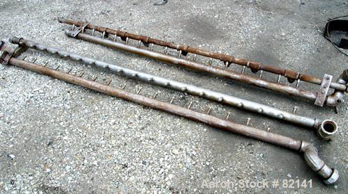 USED: Griffin and Co Conditioning Cylinder, 304 stainless steel. 48" diameter x 16' long tube with internal pins. Feed chute, end discharge hood. Driven by an approximate 1 hp, 3/60/230/460 volt, 175...