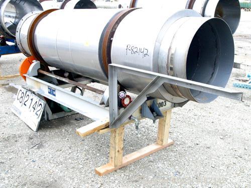 USED: Griffin and Co Conditioning Cylinder, 304 stainless steel. 24" diameter x 8' long tube with internal pins. Requires feed chute, includes end discharge hood. Driven by a 3/4 hp, 3/60/230/460 vol...