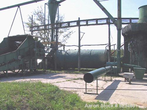 USED: Heil model 85-24, 8'5" diameter x 24'5" long, single pass,rotary drum dryer system with new 15 million btu oil/natural...