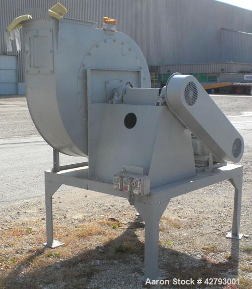 Used Rotary Hot Air Dryer, 304 Stainless Steel. 60" Diameter x 156" long horizontal insulated tube, end feed and discharge. 5" Wide flights. Driven by a 3hp, 3/60/460 volt, 1765 rpm XP motor thru red...