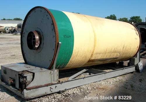 Used Rotary Air Dryer, 304 Stainless Steel. Horizontal insulated tube 60" diameter x 156" long, end feed and discharge. 5" Wide internal flights. Driven by a 3 hp, 3/60/460 volt, 1765 rpm XP motor wi...