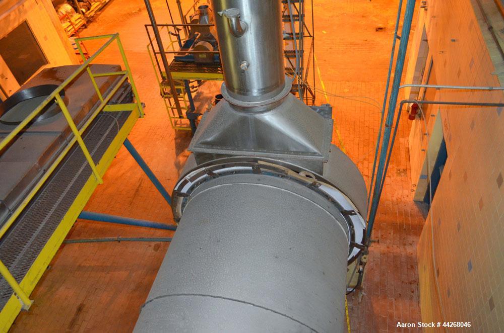 Used Rogers Food Processing Equipment Rotary Hot Air Dryer, Stainless Steel