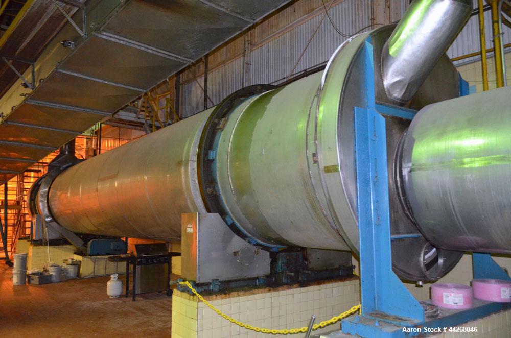 Used Rogers Food Processing Equipment Rotary Hot Air Dryer, Stainless Steel
