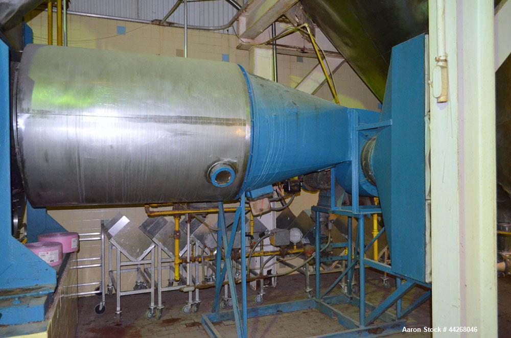 Used Rogers Food Processing Equipment Rotary Hot Air Dryer, Stainless Steel
