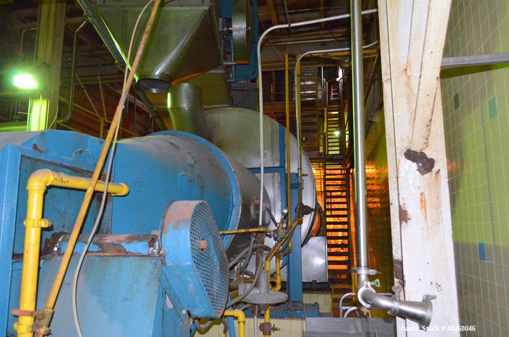 Used Rogers Food Processing Equipment Rotary Hot Air Dryer, Stainless Steel