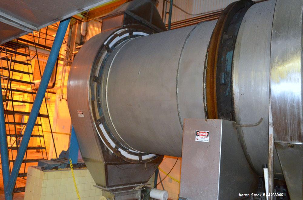 Used Rogers Food Processing Equipment Rotary Hot Air Dryer, Stainless Steel