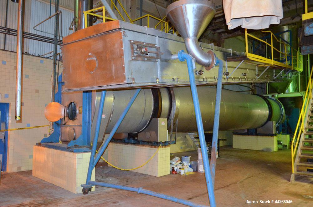 Used Rogers Food Processing Equipment Rotary Hot Air Dryer, Stainless Steel