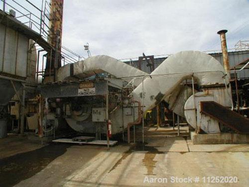 Used-Roto Louvre Dryer, 10' diameter x 36' long, indirect gas fired, Hauck natural gas burner, rated 25mm btu/hour, max oper...