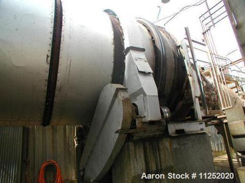 Used-Roto Louvre Dryer, 10' diameter x 36' long, indirect gas fired, Hauck natural gas burner, rated 25mm btu/hour, max oper...