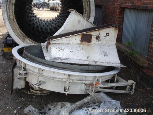 Used Standard Steel Hot Air Rotary Dryer. Approximately 8' diameter x 30' long, carbon steel. Internal flights with steam heater, dryer is rated for 25,000 lbs hour of sugar solvents, average tempera...